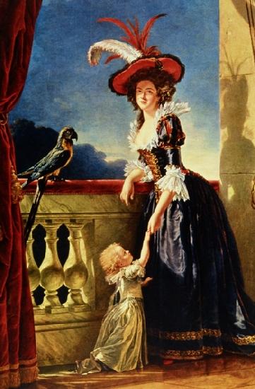 Labille-Guiard, Adelaide Portrait of Louise Elisabeth of France with her son Germany oil painting art